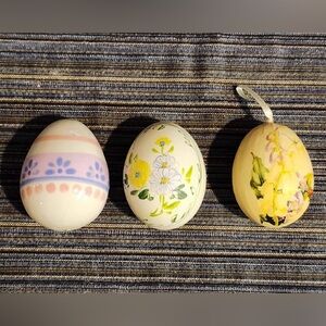 Decorative Hand-Painted Ceramic And Decoupage Eggs